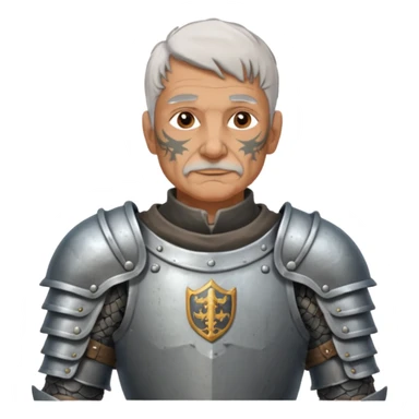 elderly tattooed knight, tattooed shoulder sticker