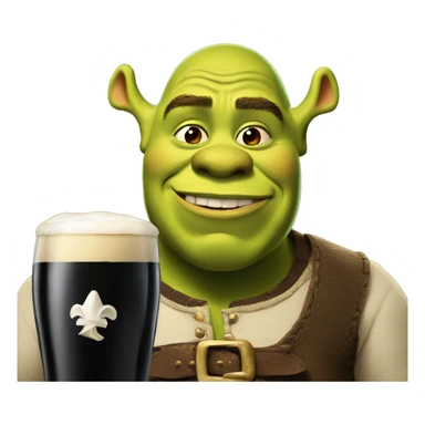 Shrek drinking Guinness sticker