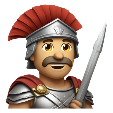 Bored Roman Soldier: A Roman soldier leaning on his spear, eyes half-closed and slightly yawning, showing how bored he is at a guard post or watch. sticker