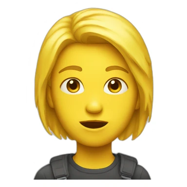 Yellow emoji super chocked sticker