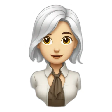 fille blanche qui a les cheveux attache en queue de cheval sticker