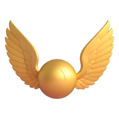 Golden snitch with wings sticker