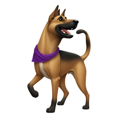 malinois qui danse avec une cravatte sticker