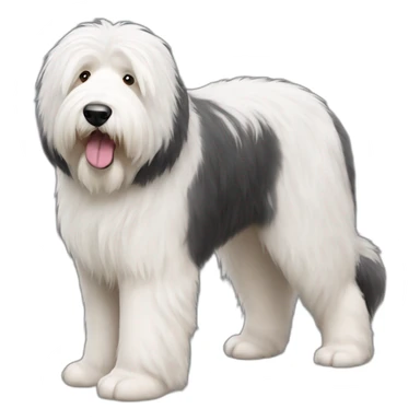 Dog old english sheepdog full-height sticker