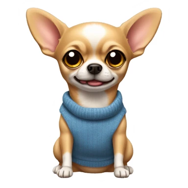 Chihuahua furioso usando un suéter  sticker