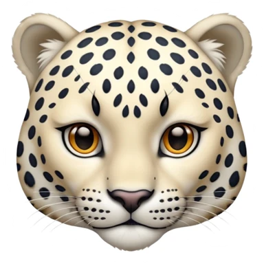 white leopard face sticker