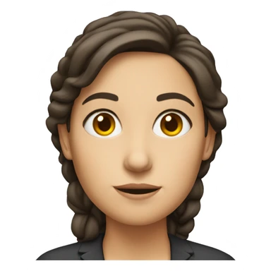 Brunette teacher thinking sticker