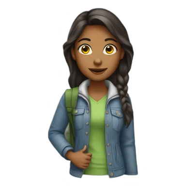 Geography student girl sticker