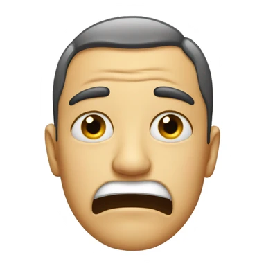 Man fake crying with eye open  sticker