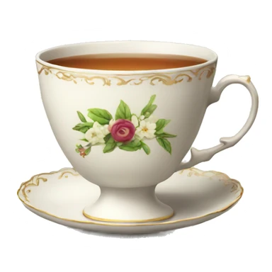 British tea cup sticker