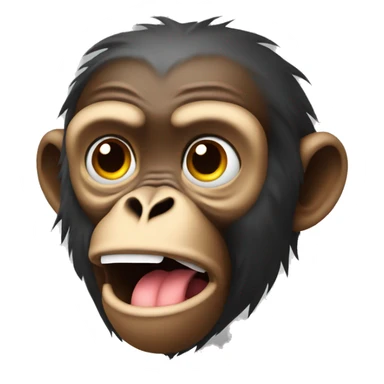 confused monkey with smoke around him  sticker