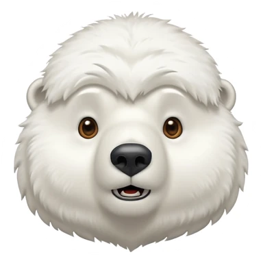 polar bear, chin support, suprise sticker