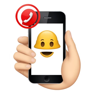 a mobile phone holding up a ‘do not disturb’ sign sticker