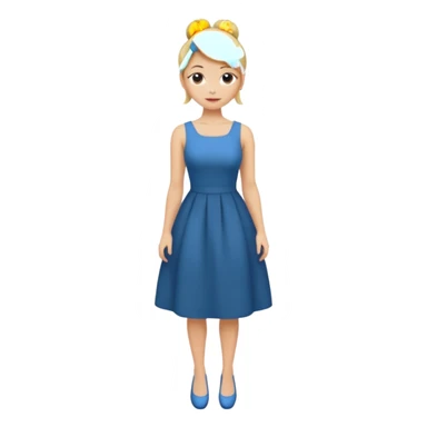  Dominatrix blonde hair in bun full body sticker