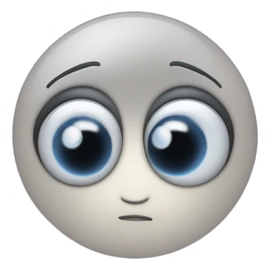 cute moon win big eyes sticker