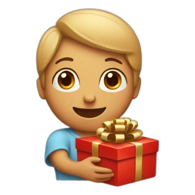 giving a gift sticker