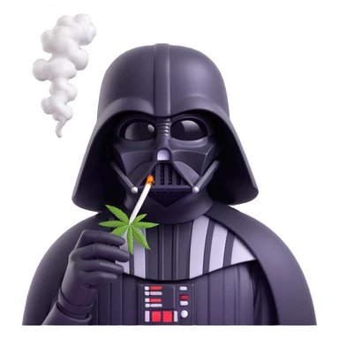 darth vader smoking cannabis sticker