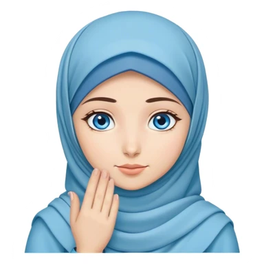 Turkish beautiful finish Konya girl blue eyes with hijab and dua  sticker