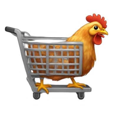 Chicken grilled Shopping Cart sticker