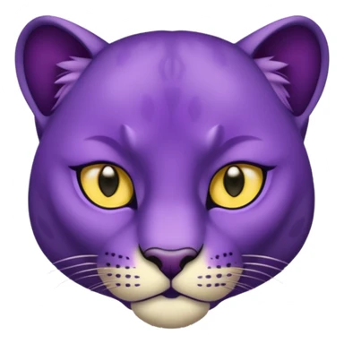 Purple Panther face turned to the slight right sticker