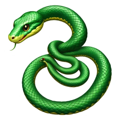 Coiled snake sticker