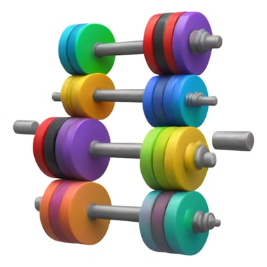 Barbell with color plates sticker