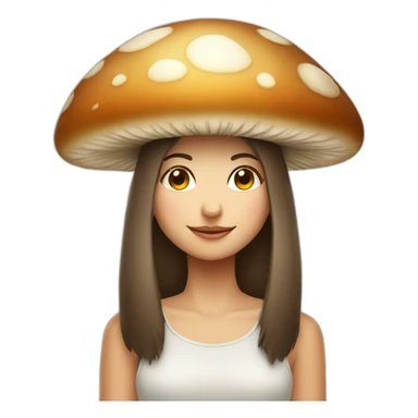 Mushroom hat girl sticker