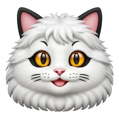 create me an emoji that is a cat that is black and white sticker