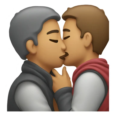 person kissing another  sticker