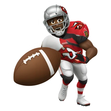  Tampa Bay Buccaneers football player with football  sticker