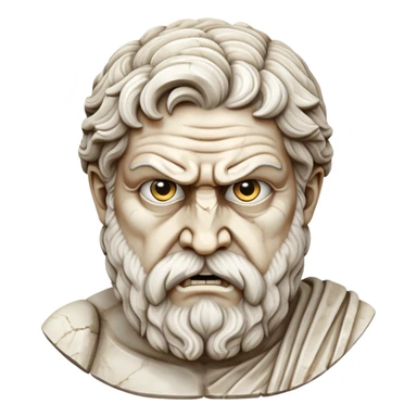 Create a greek statue point at the front with angry fave sticker