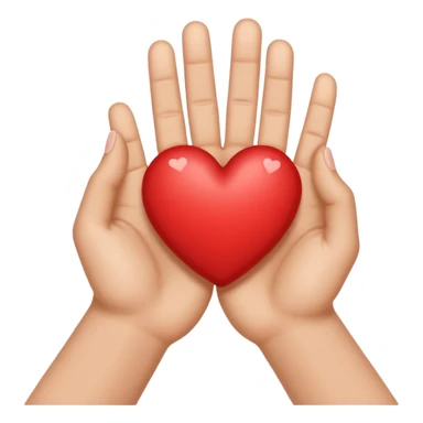 Heart hand emoji sticker