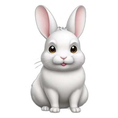 Chinchilla sui le dos d'un lapin sticker