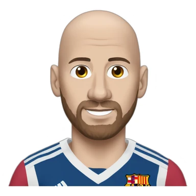 Bald Lionel Messi sticker