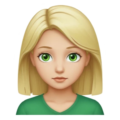 Girl blonde Green eyes sticker