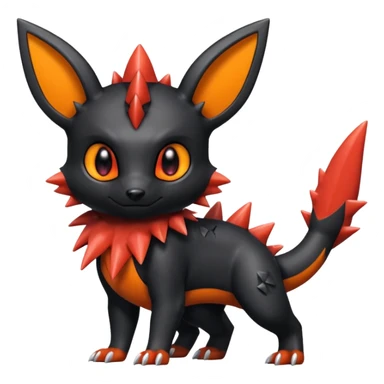 Spiky Scaley smooth glossy Umbreon-Charmeleon-Guilmon-fusion sticker
