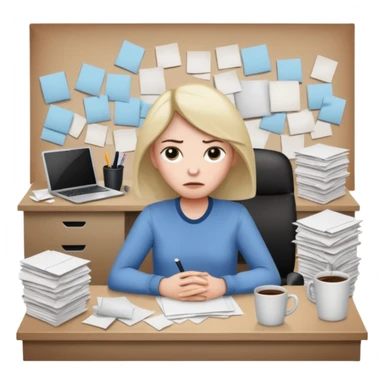 Cringe overworked worker sticker