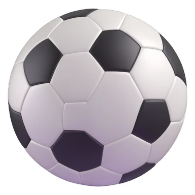 realistic shading 3D look soccer ball with white color sticker