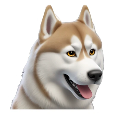 Red Siberian husky howling at the moon sticker