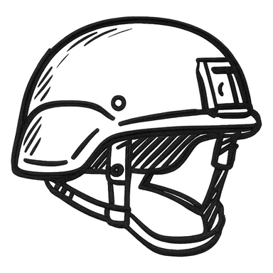 schematic modern American military helmet, army NATO style, strict technical style, light gray fill, no text, minimalism sticker