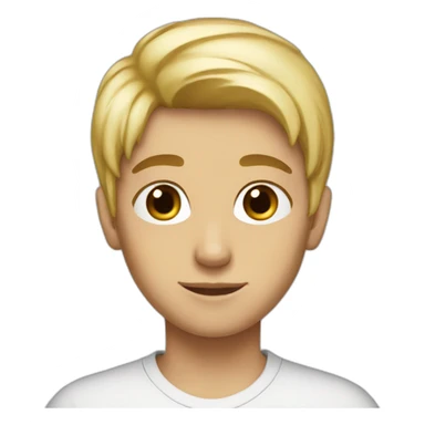 tall skinny blonde lebanese kid with brown eyes sticker