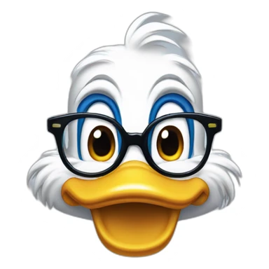 donald duck wearing nerd glasses sticker