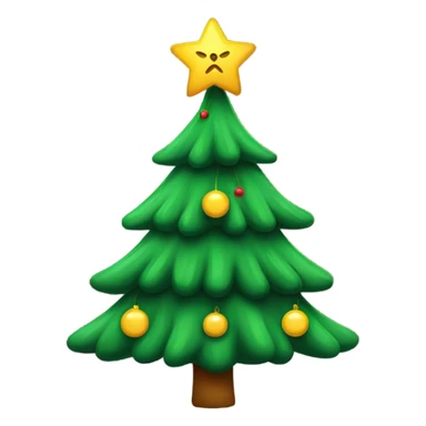 Christmas tree wishing merry Christmas sticker