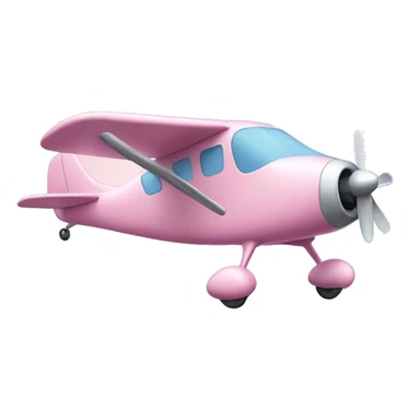 Pastel pink cartoon plane sticker