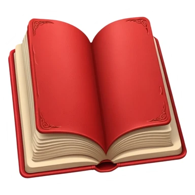 open book with completely red pages sticker