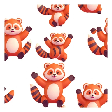 red panda clapping sticker