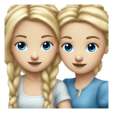 russian-duo-girls-best-friends-blue eyes  sticker