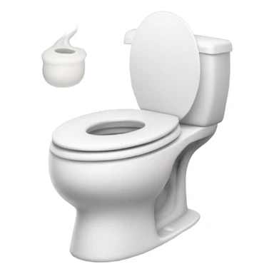 Toilet flying in the air sticker