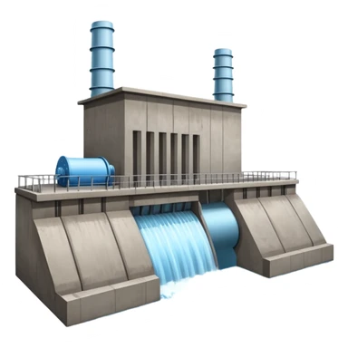 hydroelectric power station sticker