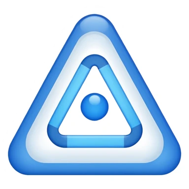 Triangle with a dot in the center sticker